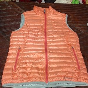 Pastel Orange Eddie Bauer Puffer Women’s Vest